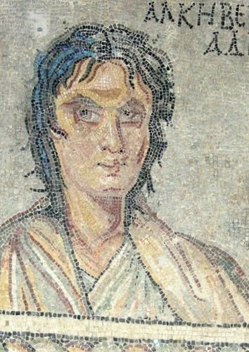 Roman mosaic portait of Alcibiades, Arcaeological Museum of Sparta